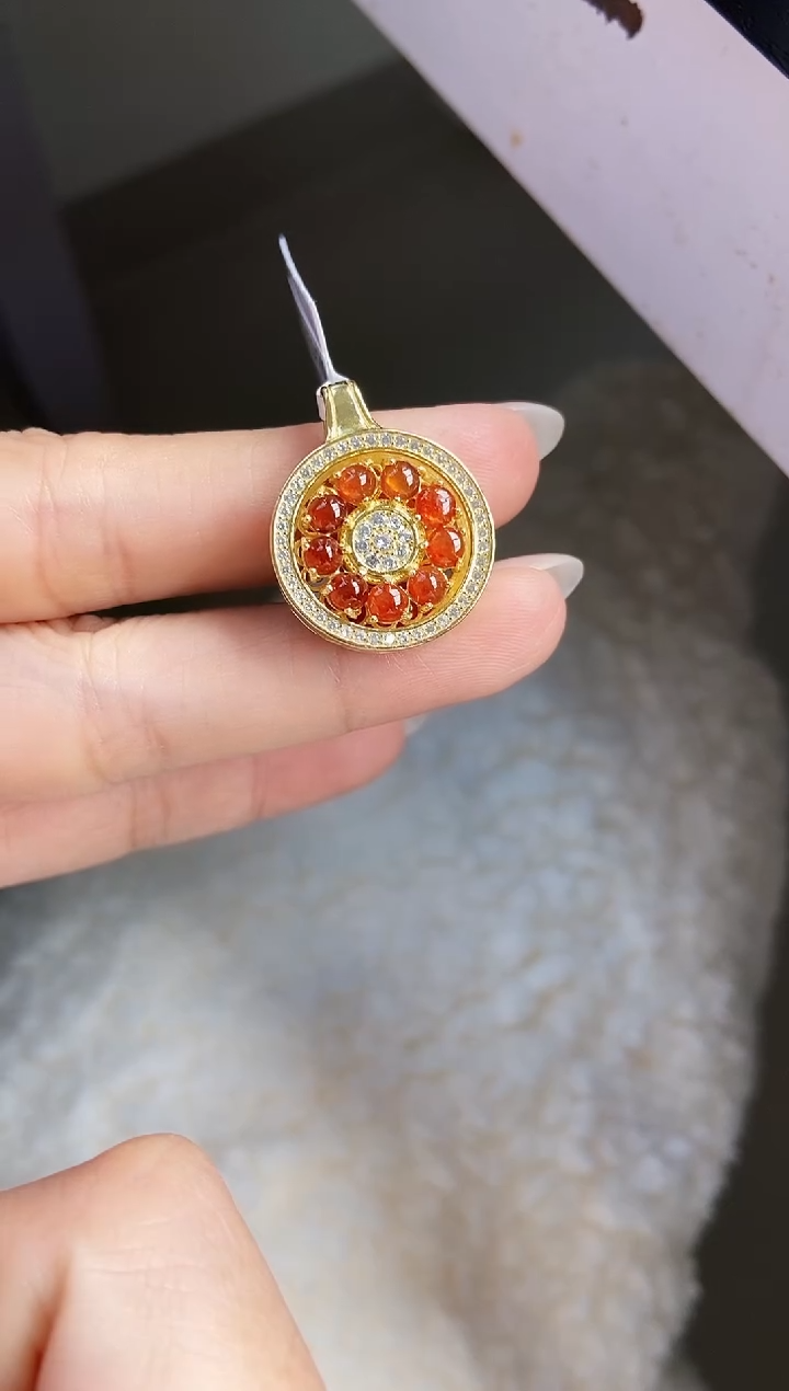 颈饰银S925镶嵌翡翠12