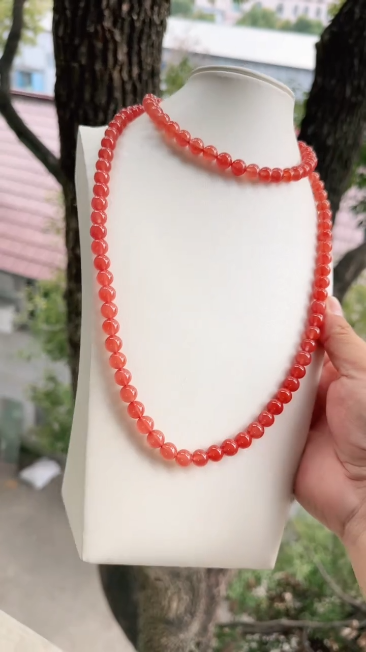 9mm保山圆珠多圈 冰红