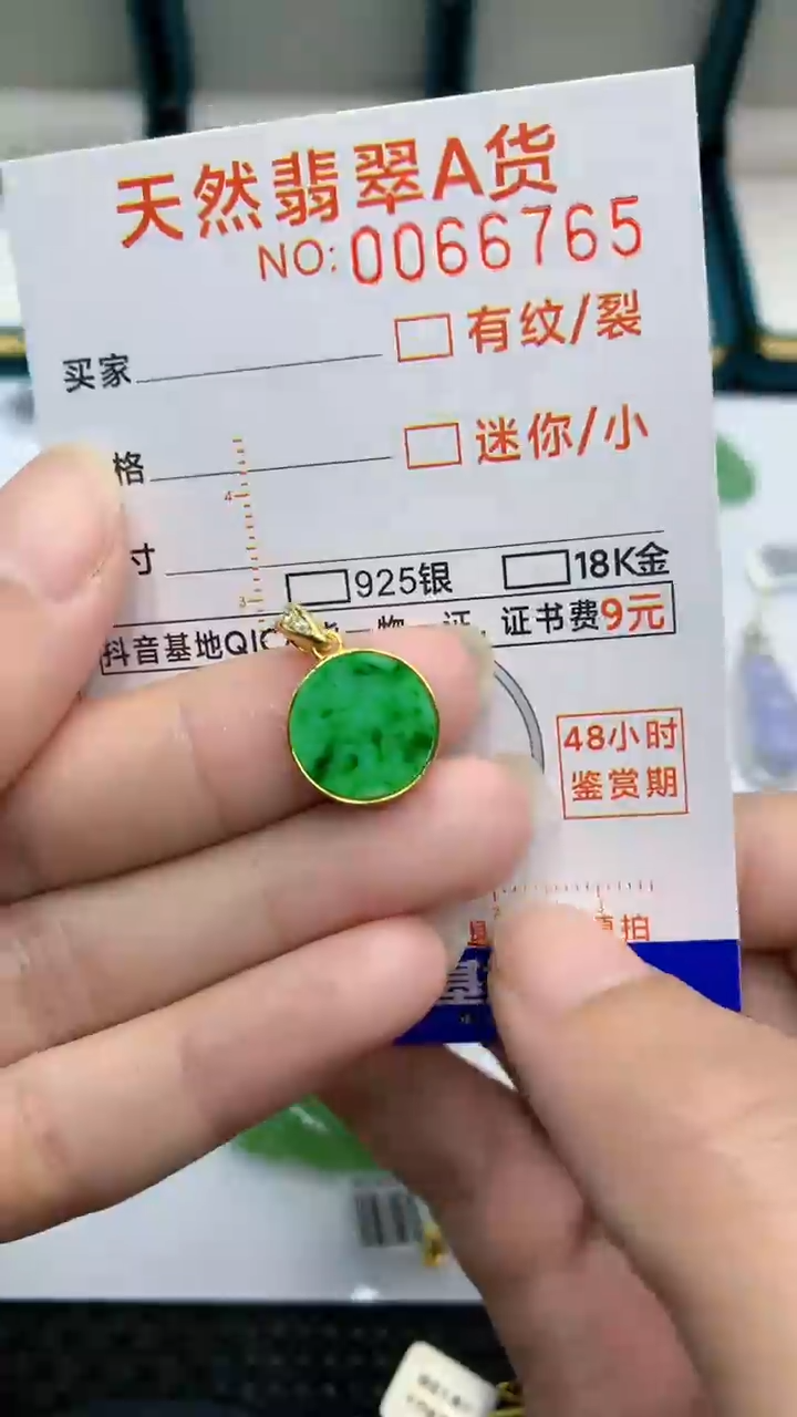 【闪购商品】翡翠颈饰银S925镶嵌            8
