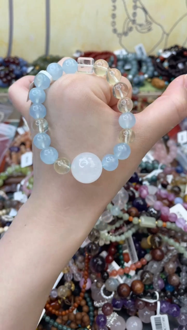 未镶嵌手链海蓝宝石228