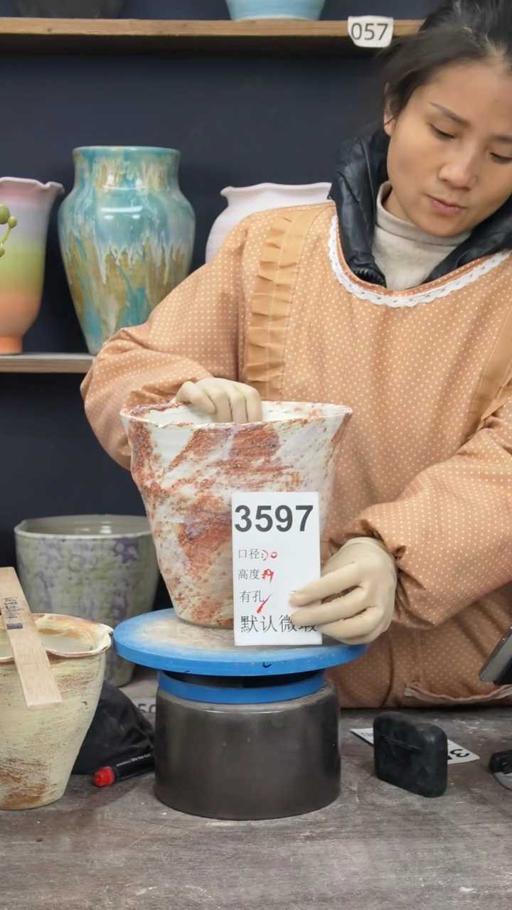 景德镇陶园花盆3597