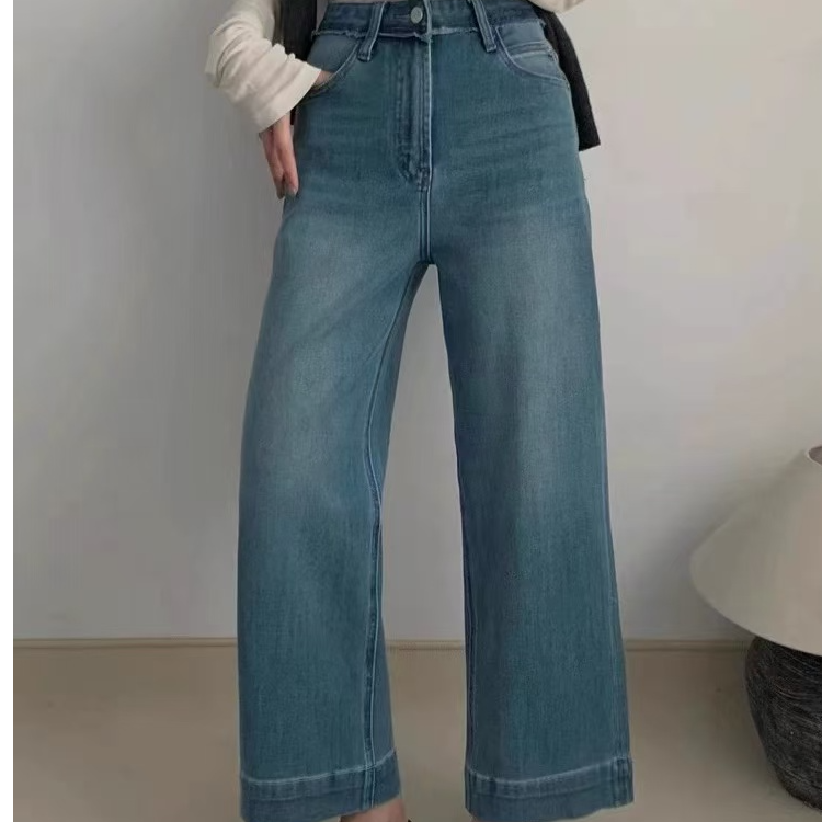 春款新款浅色九分裤子百搭