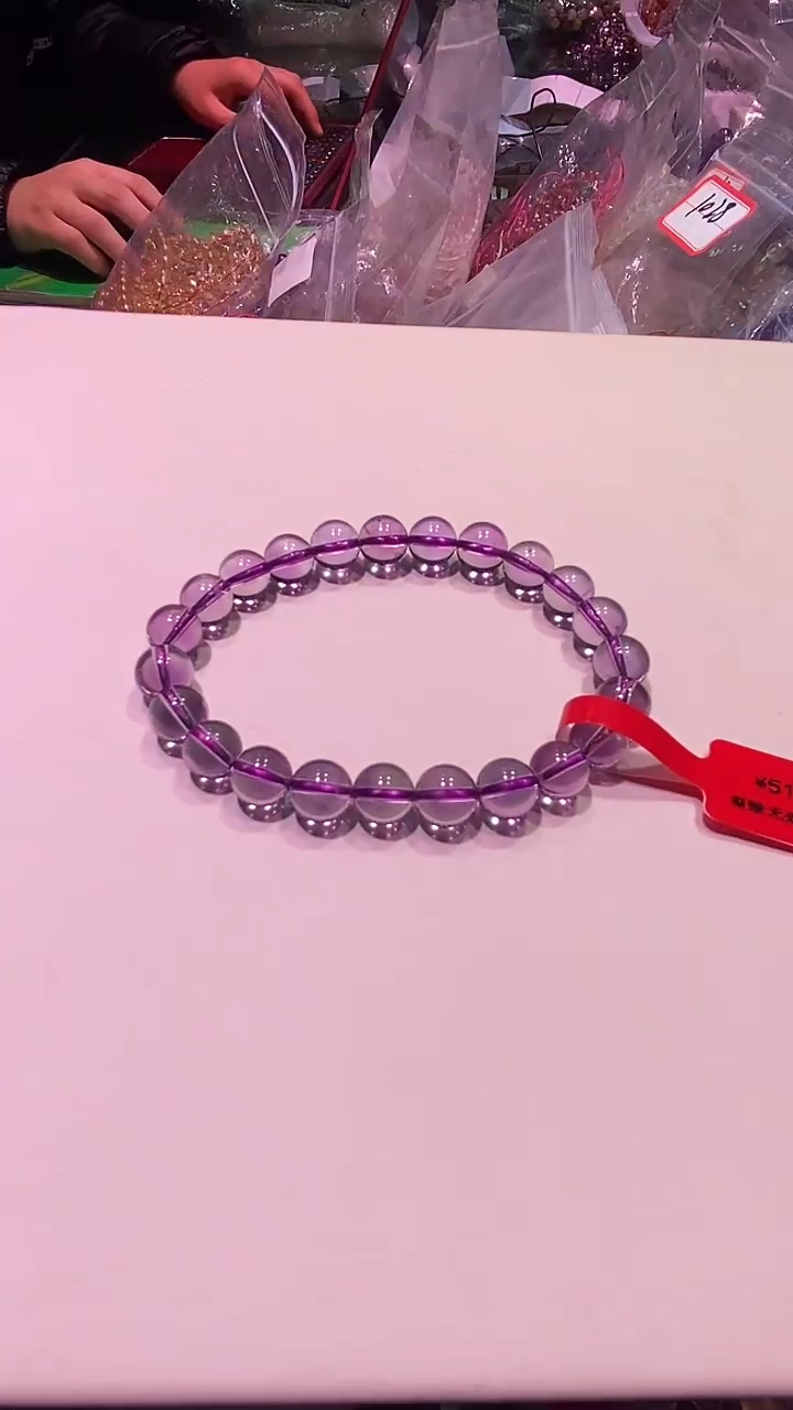 【闪购商品】水晶手串未镶嵌巴西紫水晶高品质手串8+