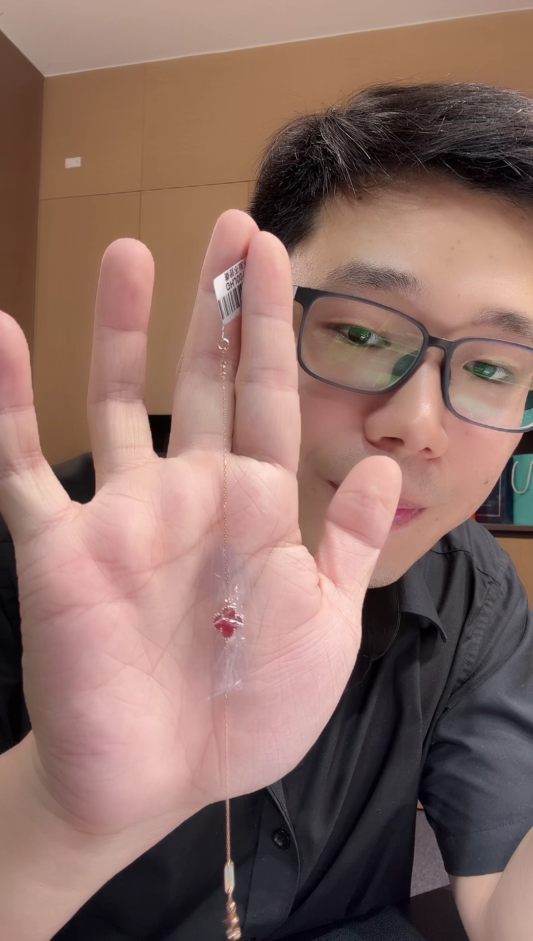 【闪购商品】玛瑙/玉髓手链18K金镶嵌红色k黄，小号单花手链GHJ