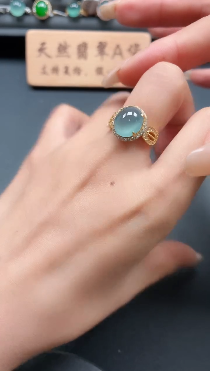 银S925镶嵌戒指翡翠1111