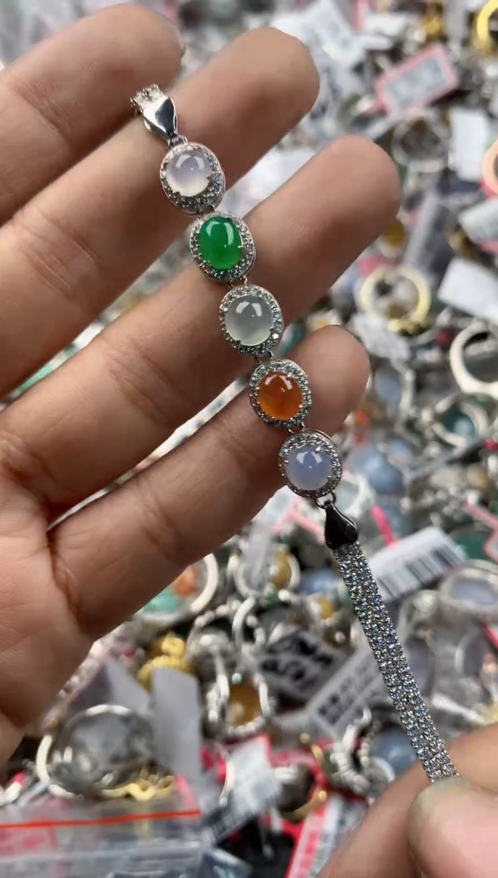 银S925镶嵌戒指翡翠1212---9