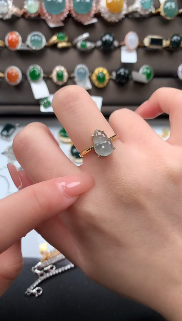 【闪购商品】翡翠戒指银S925镶嵌5141