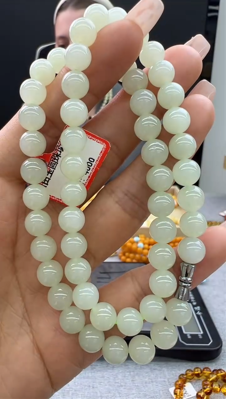 【闪购商品】和田玉（青白玉）颈饰未镶嵌32秒拍号