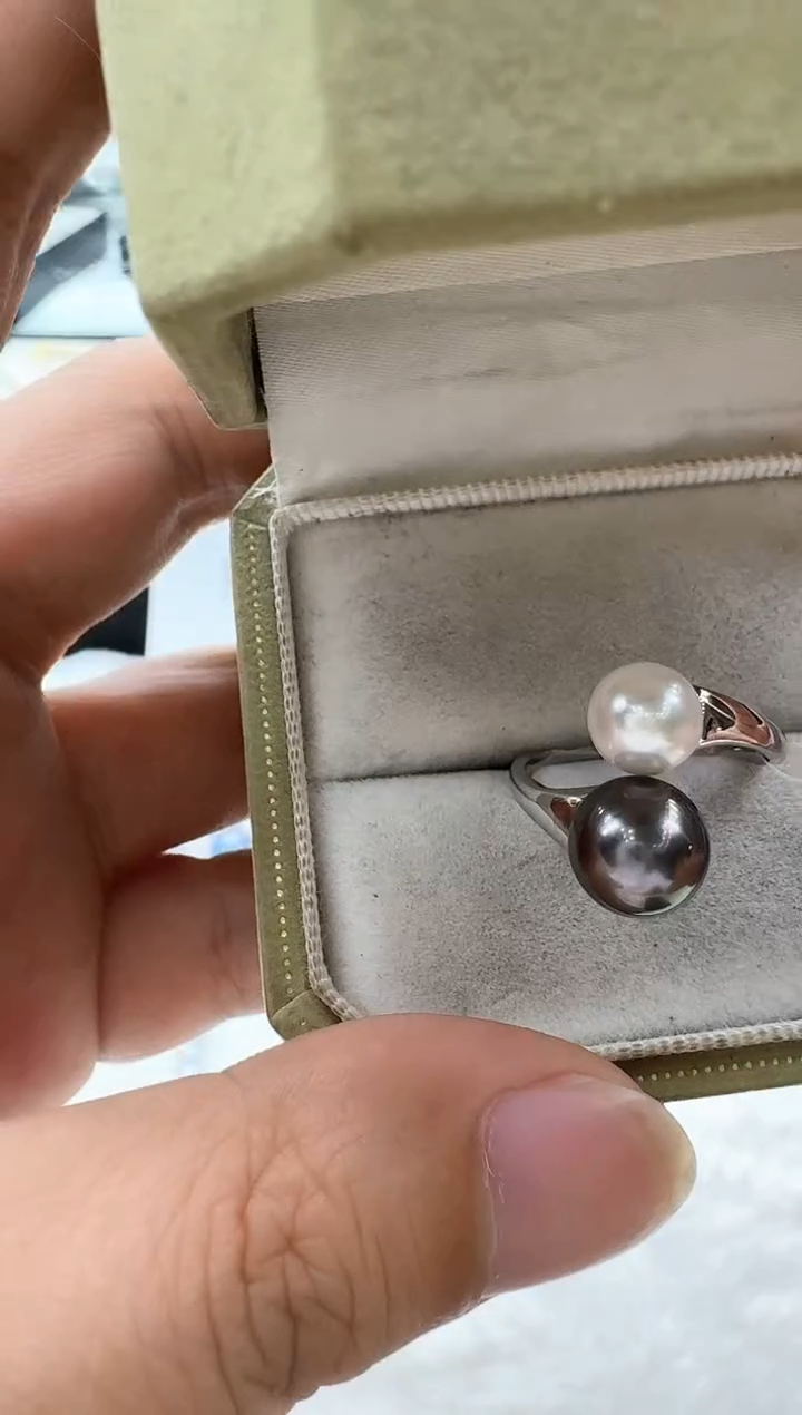 【闪购商品】海水珍珠戒指银S925镶嵌清货