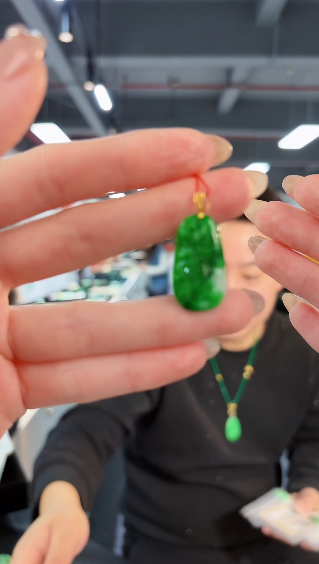 【闪购商品】翡翠颈饰18K金镶嵌缅料A货/支持复检/一件