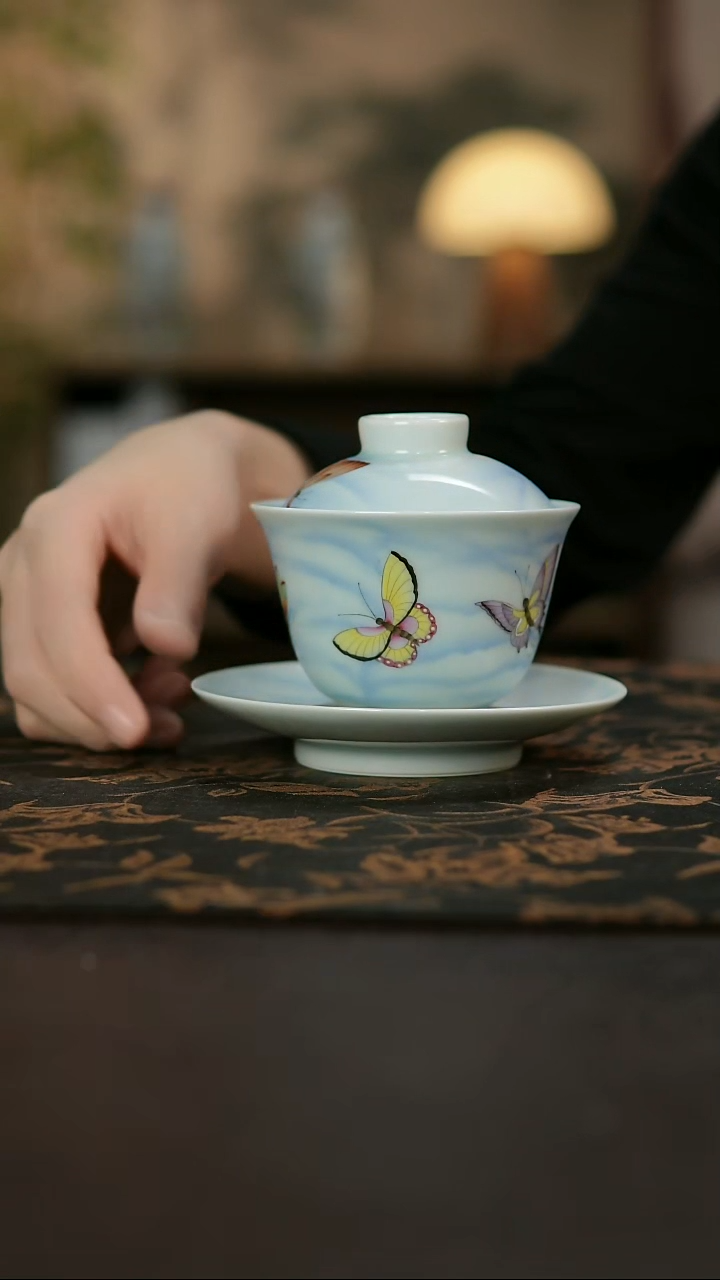 景德镇陶瓷杯碗柴烧多人