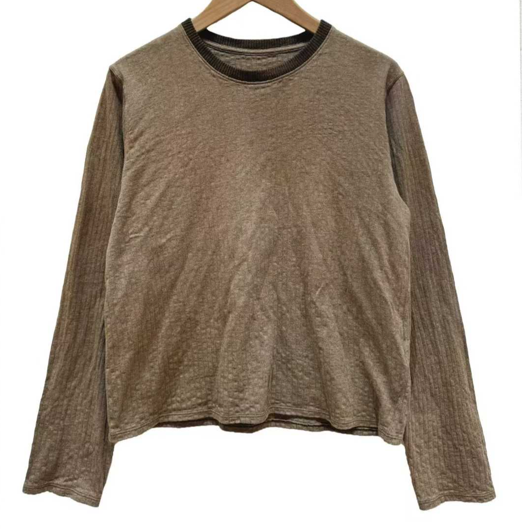 左岸迷香 原创设计 果儿坊 【针织上衣】植物染春秋冬打底 舒适4027