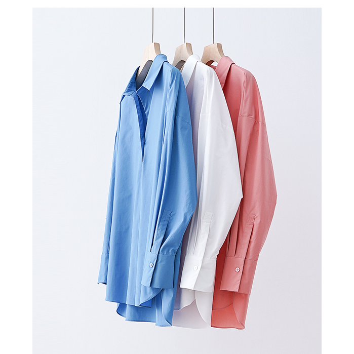 半开V领开叉通勤气质时尚衬衫NCY3B1723