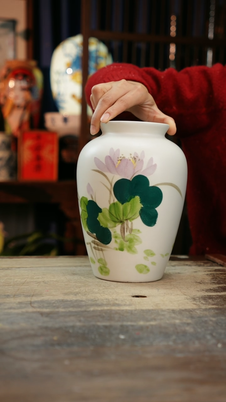 【闪购商品】瓷片景德镇纯手工釉下彩精品花瓶