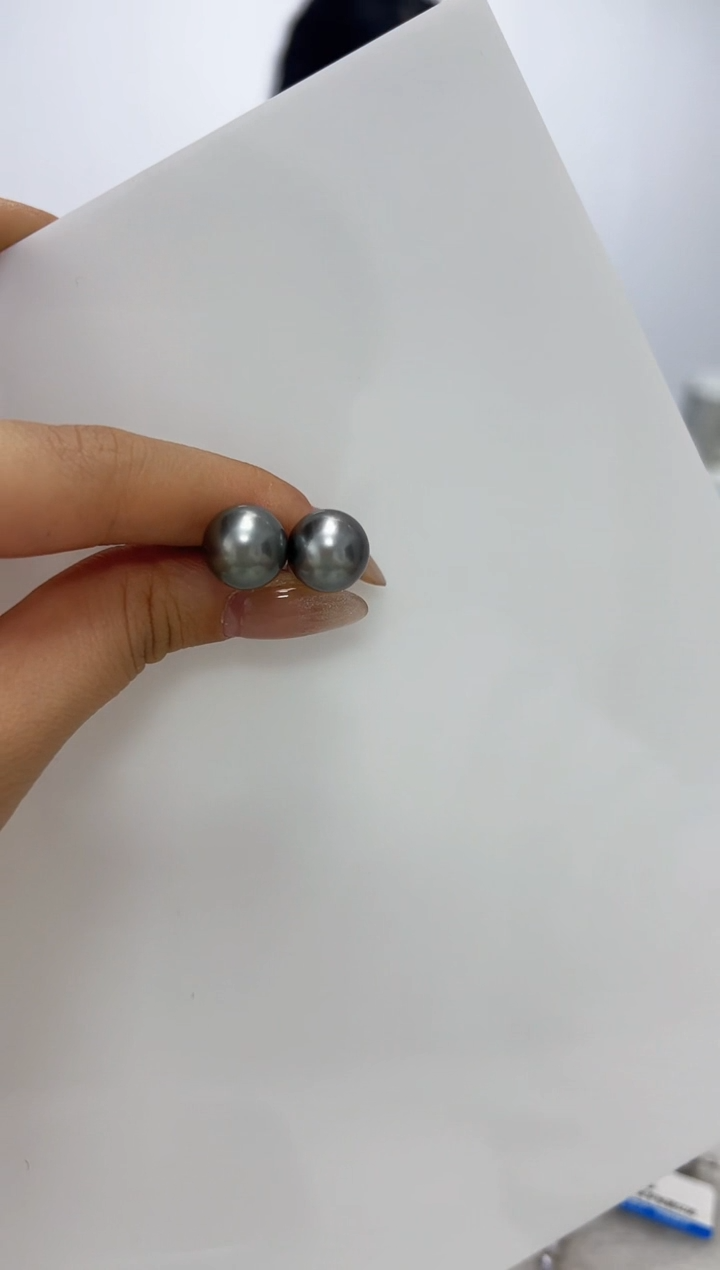 【闪购商品】海水珍珠DA18K金镶嵌ss170 大溪地耳饰 11