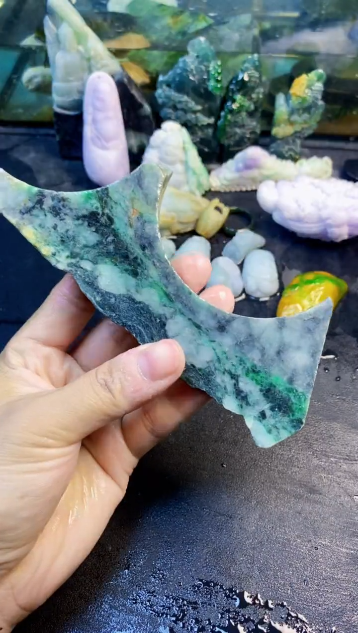 颈饰未镶嵌翡翠天然翡翠031