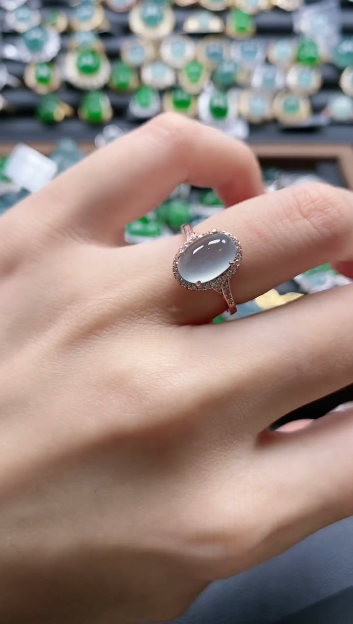 【闪购商品】翡翠戒指银S925镶嵌51511