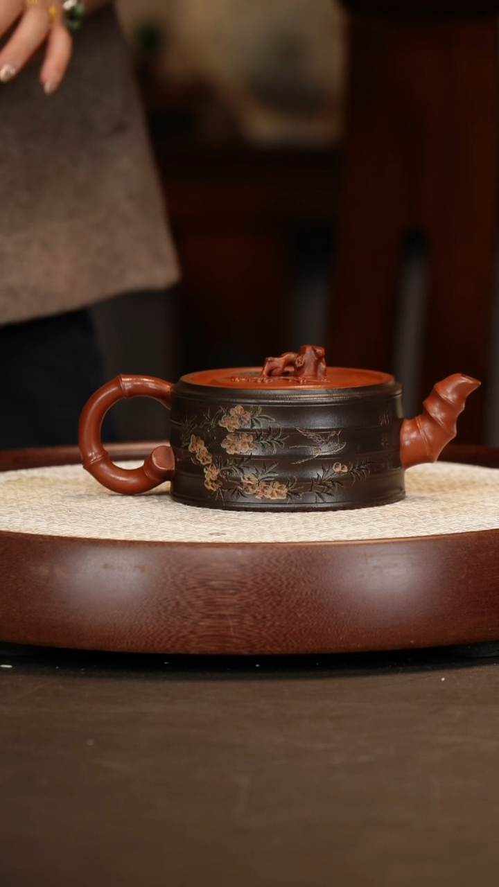 【顾海荣】岁寒三友 老红泥350c+公道杯