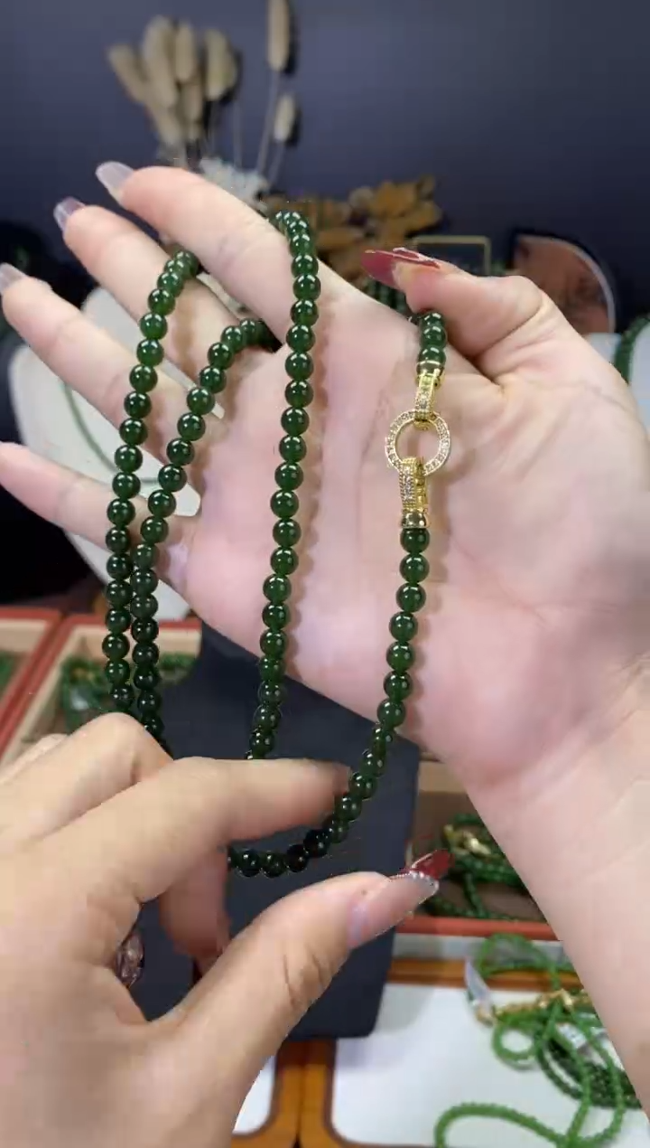 【闪购商品】和田玉（碧玉）颈饰未镶嵌6无矿毛衣链