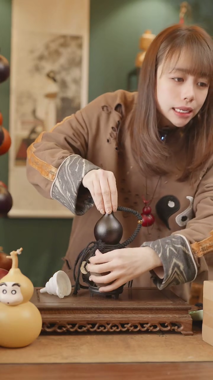 【闪购商品】203号精品天然大漆工艺防渗内胆酒葫芦~