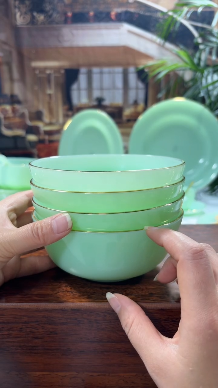 【闪购商品】.... 5.5英寸玉瓷碗4个口径13.8厘米