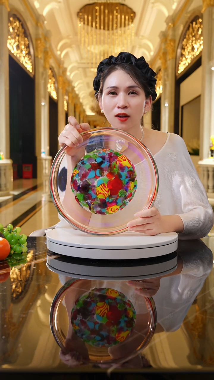 摆件AJ05017万花艺术果盘