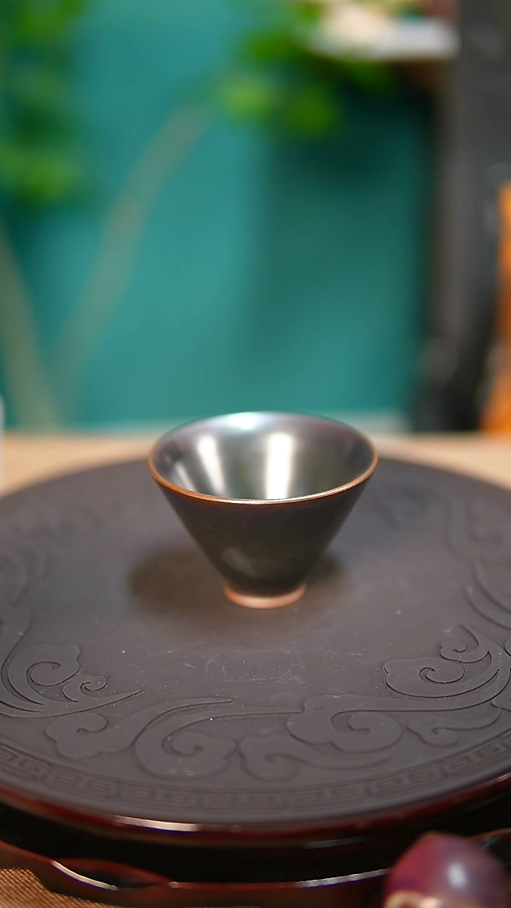 【闪购商品】杯钧尚源原矿钧瓷乌金斗笠主人杯