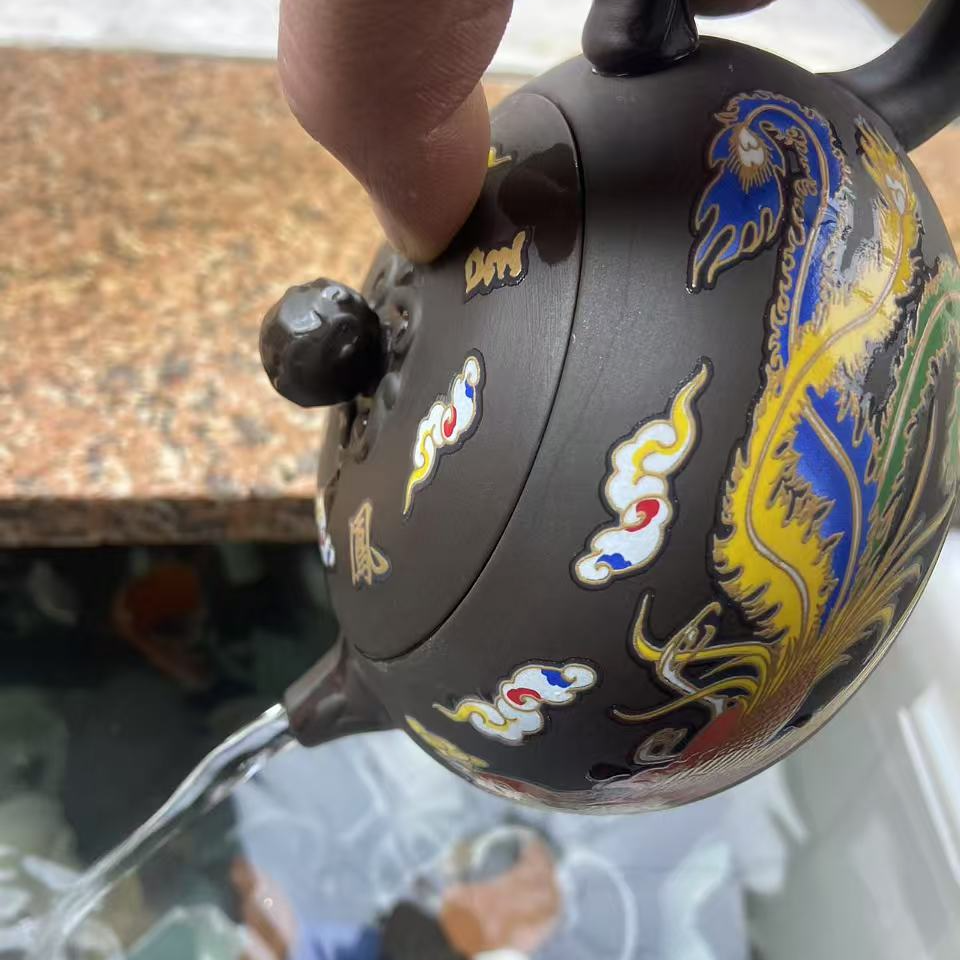 【闪购商品】G深井老紫泥龙凤呈祥（遇热变色）大容量西施壶