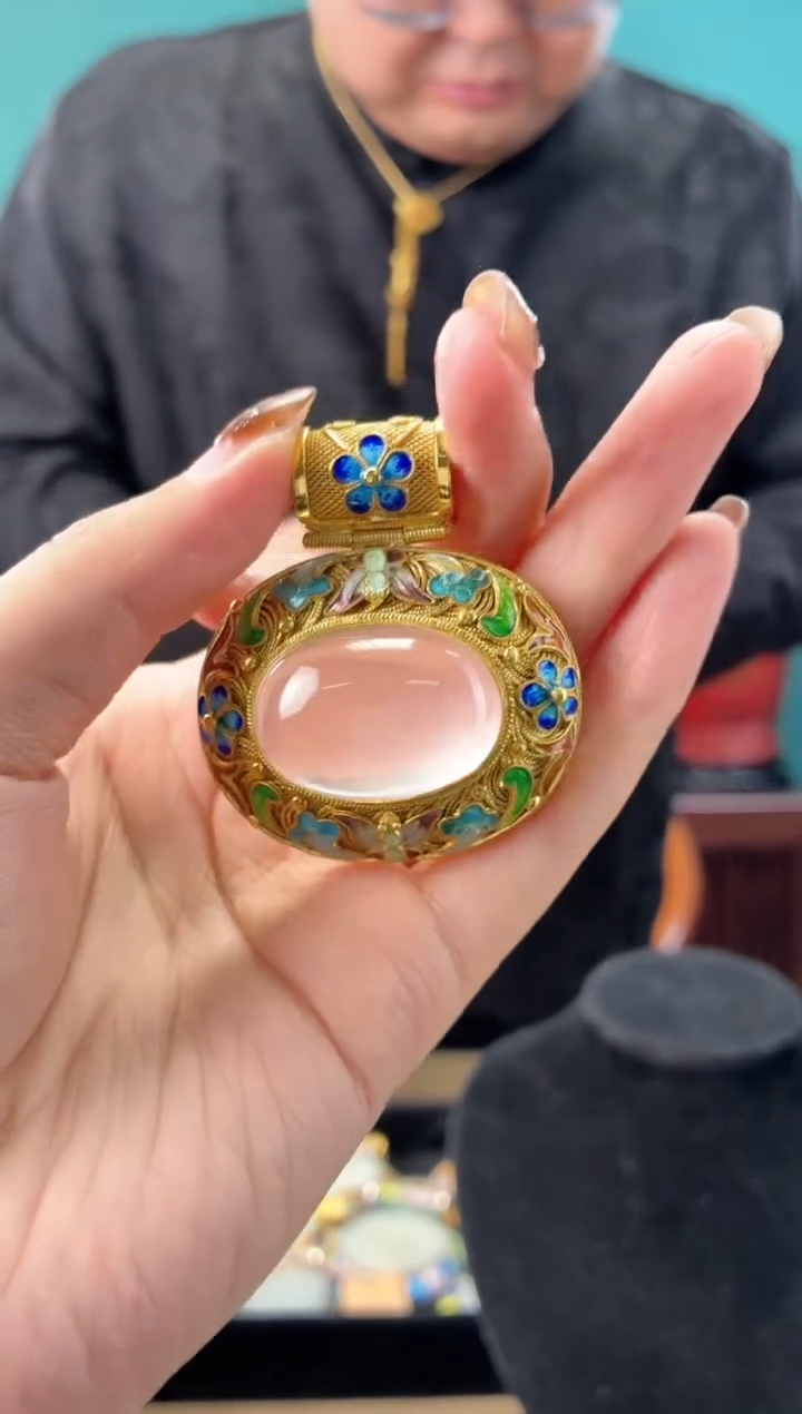 非遗花丝镶嵌吊坠