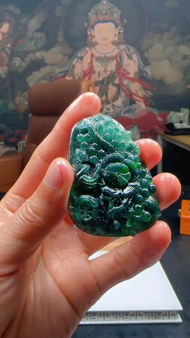 【闪购商品】定制翡翠未镶嵌L-@@QJXC113133