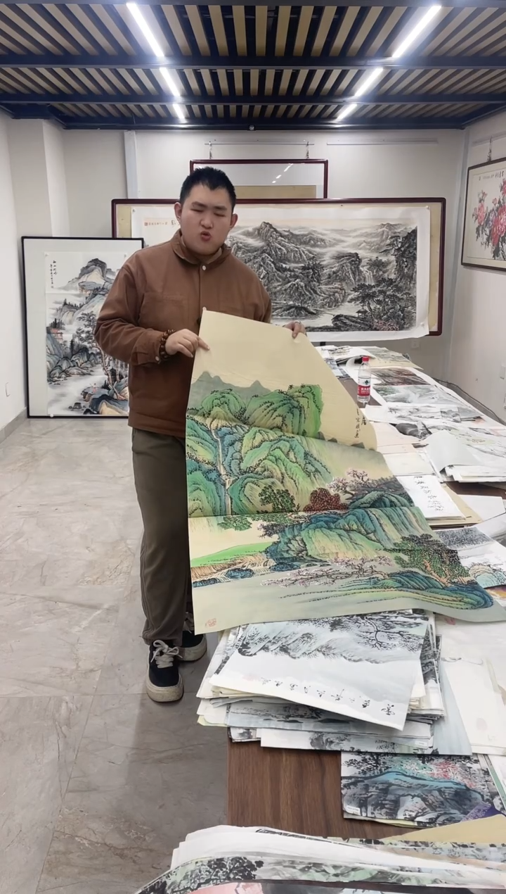 国画融易专属链接-宏斌中堂仿古春山雅居带证书