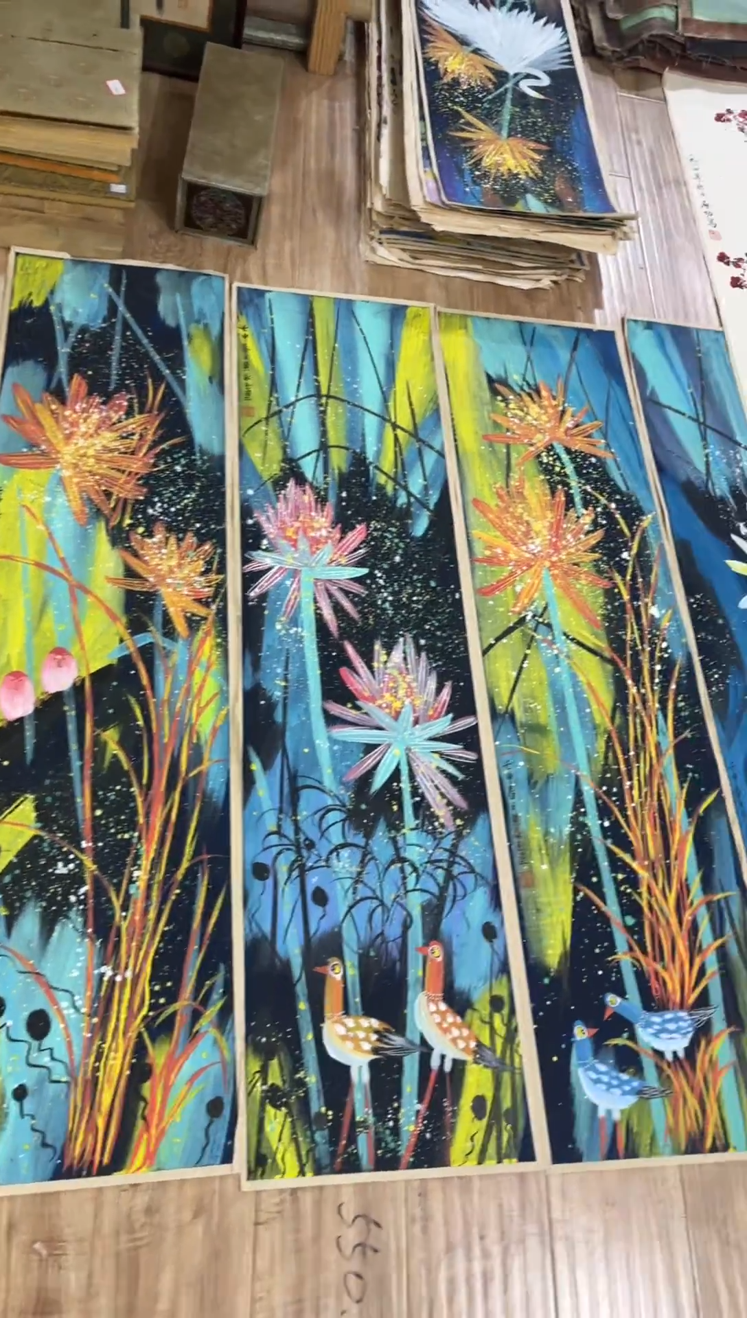 横款中式古典书画作品  