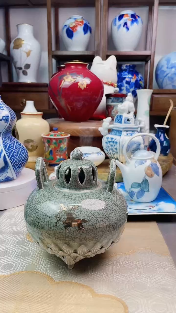 【闪购商品】盘相马烧香炉一一一