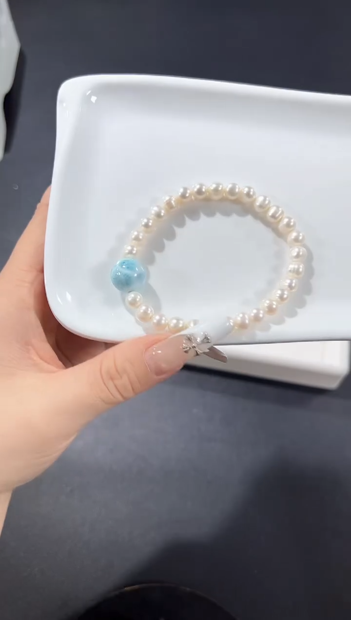 未镶嵌手串淡水珍珠36m多样性发其一【1条】默认微瑕