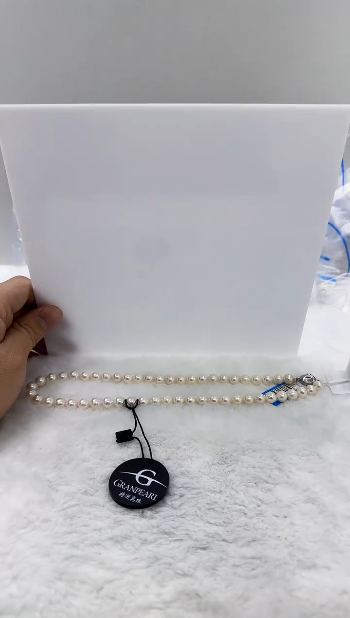 【闪购商品】淡水珍珠DA银S925镶嵌ss138 项链带大证8