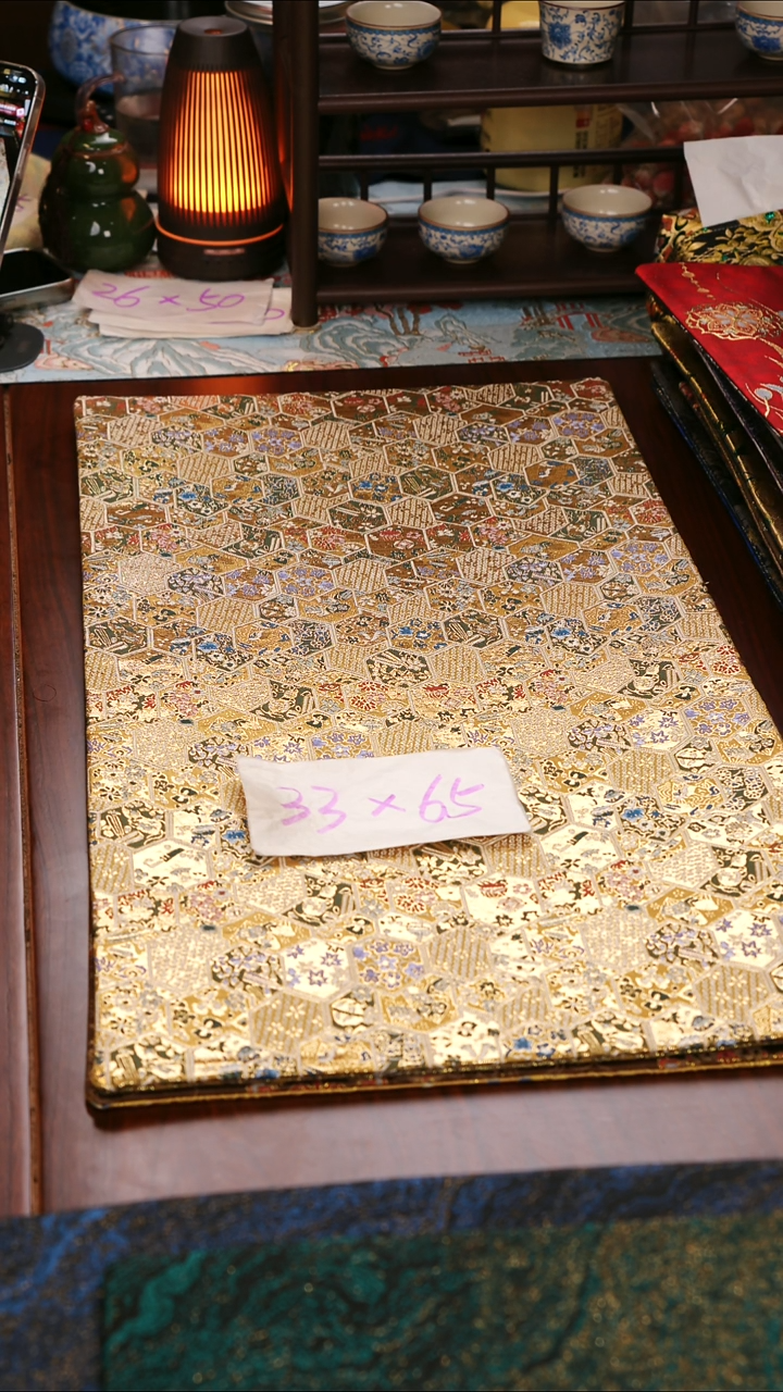 【西阵织金碧辉煌双面】中国风干泡织锦茶席33*65