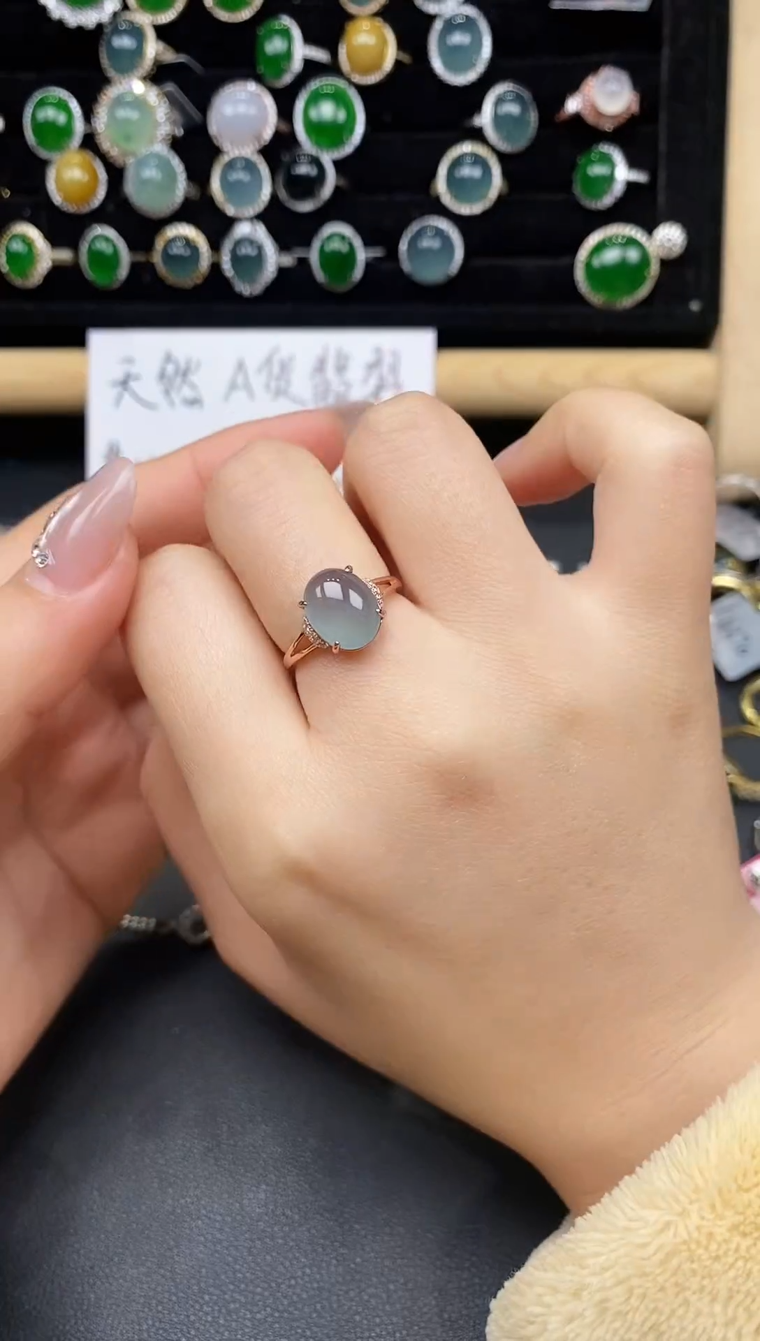 银S925镶嵌戒指翡翠3787