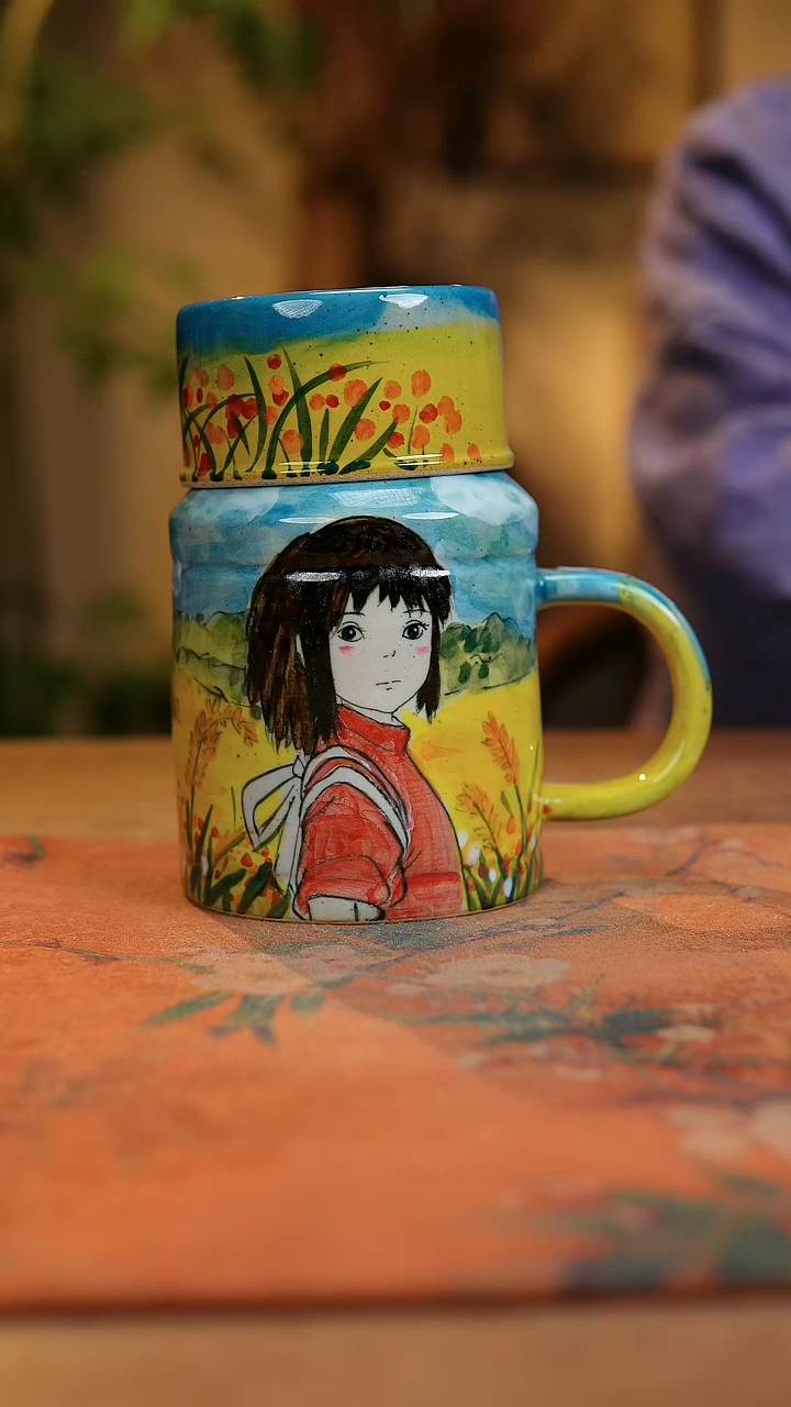 【闪购商品】瓷片1957景德镇手工手绘釉下彩高温瓷