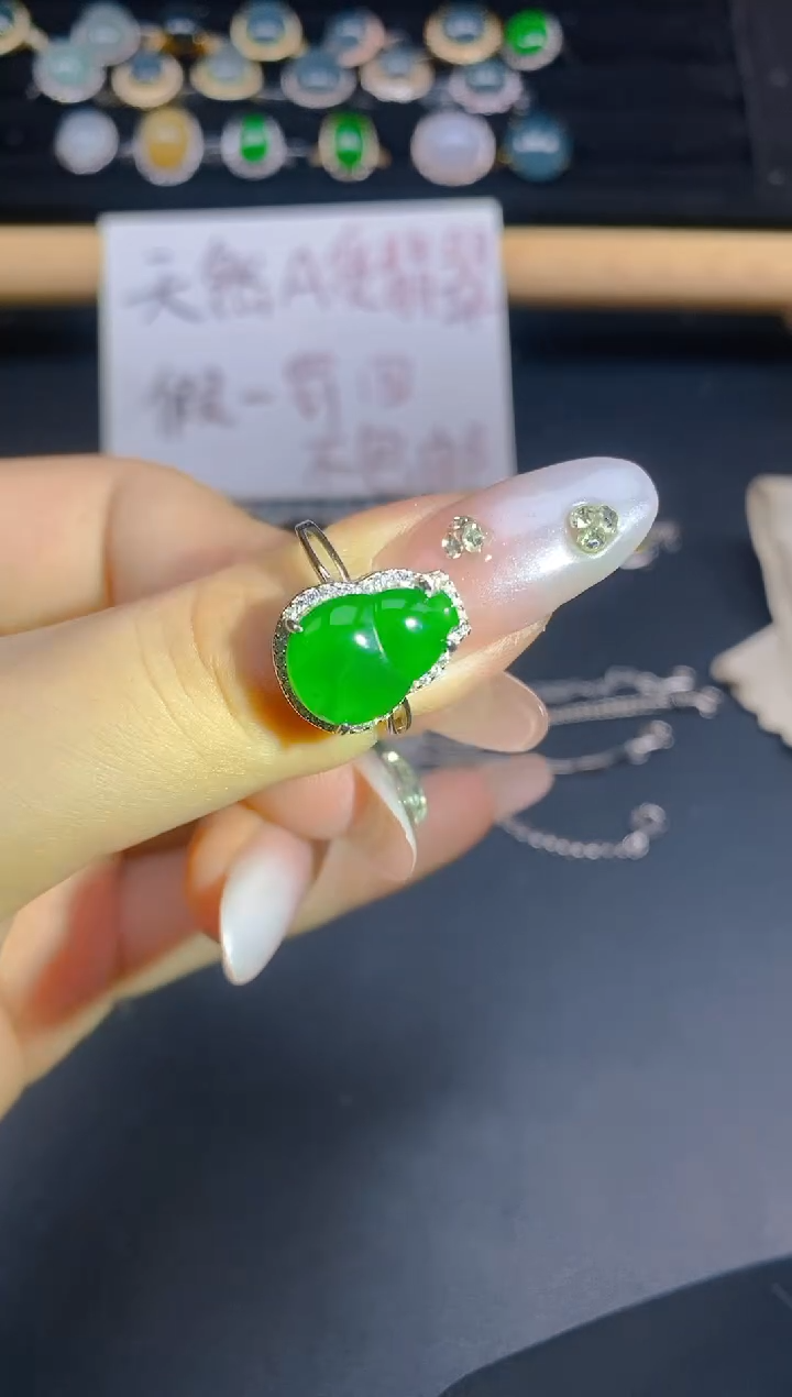 银S925镶嵌戒指翡翠41