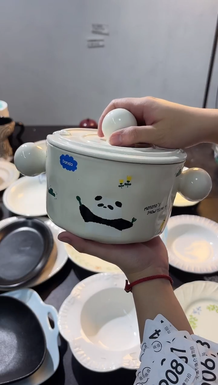 陶直播微瑕双耳罐子*1