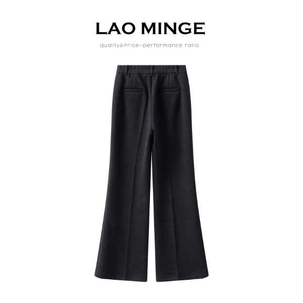 老敏哥常规/小个子版羊毛混纺2025秋季新款休闲直喇裤女S10177195