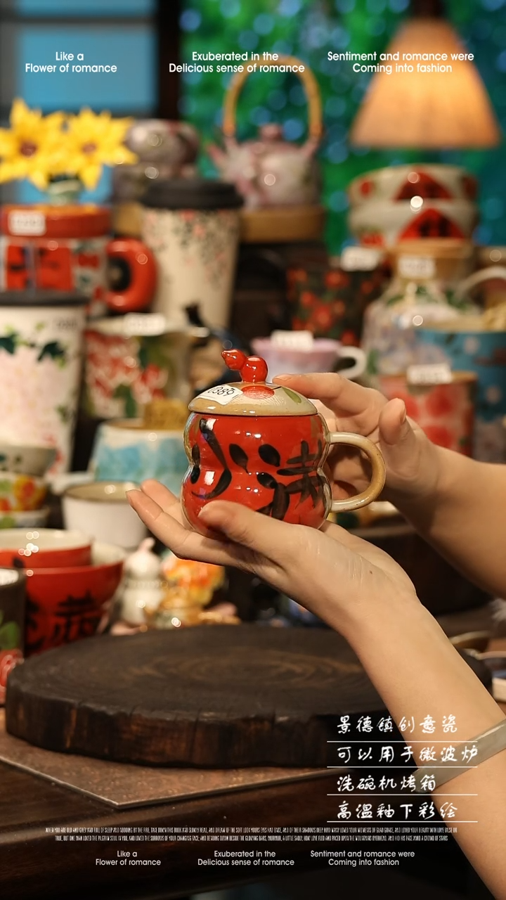 陶瓷景德镇高温釉下彩手工手绘款式@A0389@