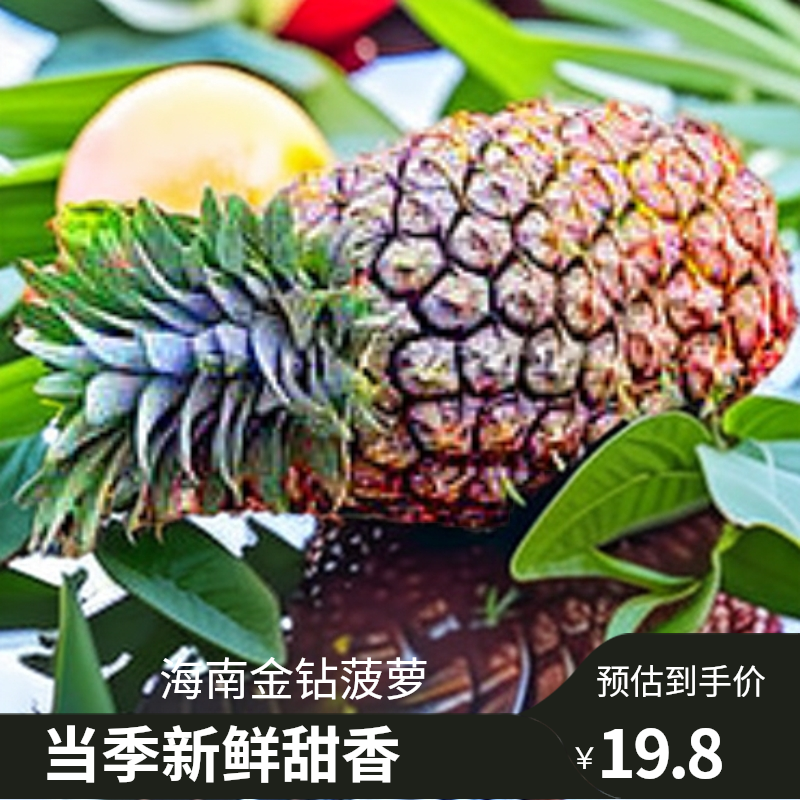 海南当季金钻凤梨17号新鲜水果手撕无眼菠萝现摘现发顺丰包邮