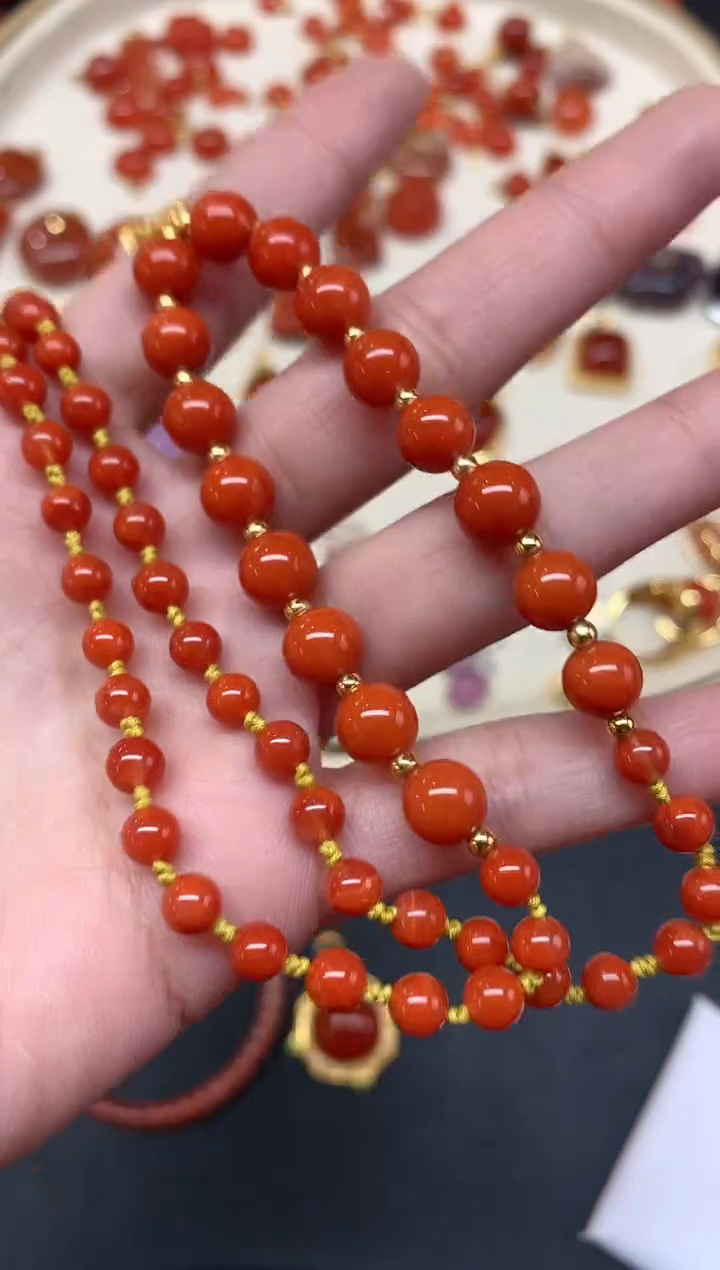 【闪购商品】南红玛瑙珠链未镶嵌珠链A174|999