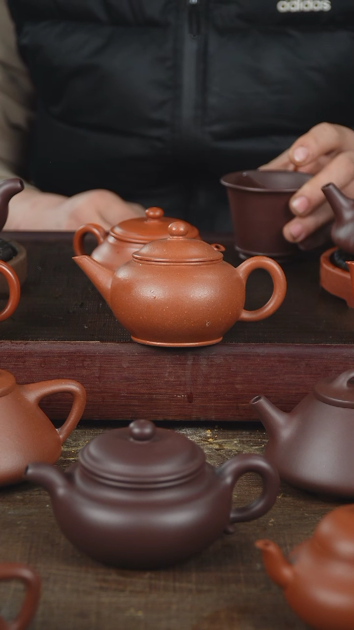【闪购商品】紫砂茶壶180cc红降坡水平