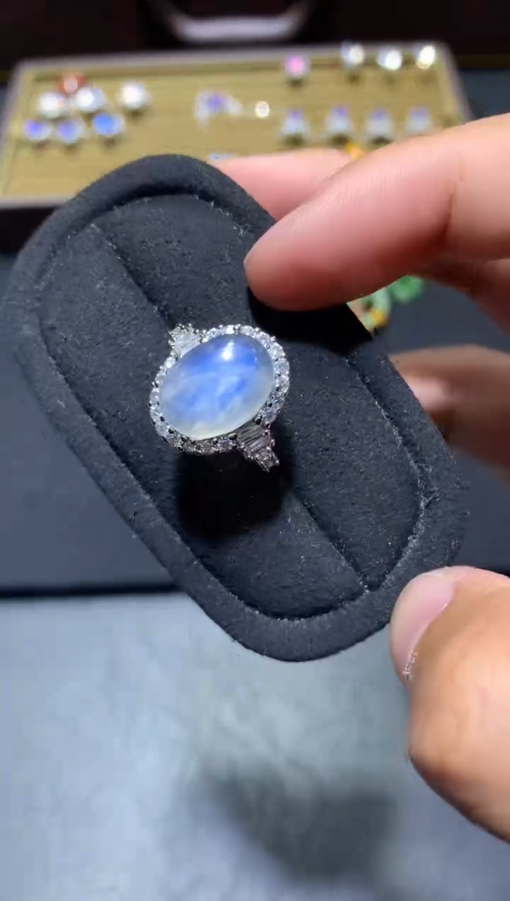 未镶嵌戒指月光石K135【多样性发其一】