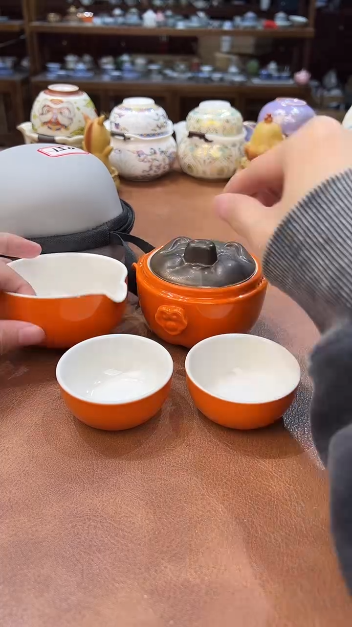 真的很便宜会开片的旅行茶具