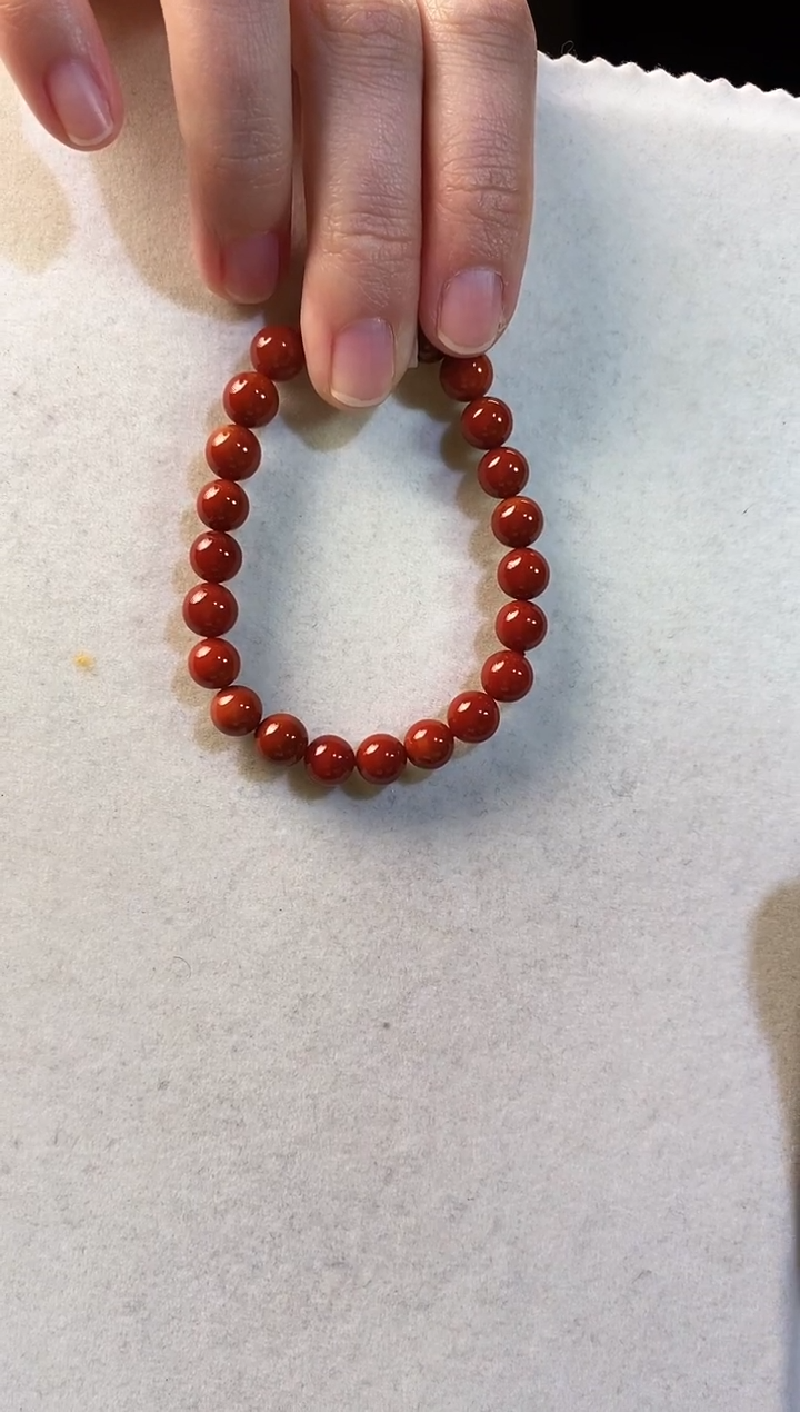 未镶嵌手串南红玛瑙年**好锦红·川料南红毕业·8MM