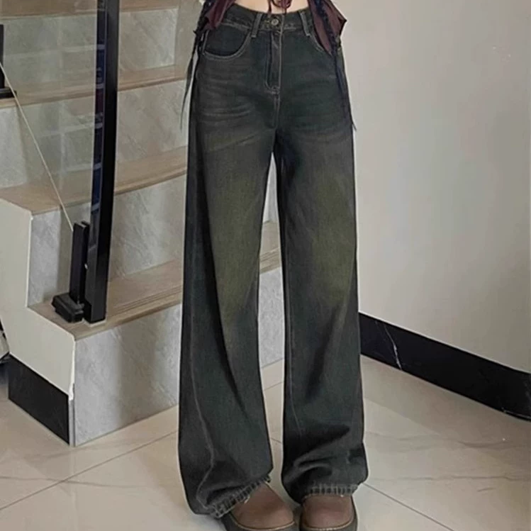 秋冬加绒加厚直筒裤轻奢牛仔裤叫到名字下单