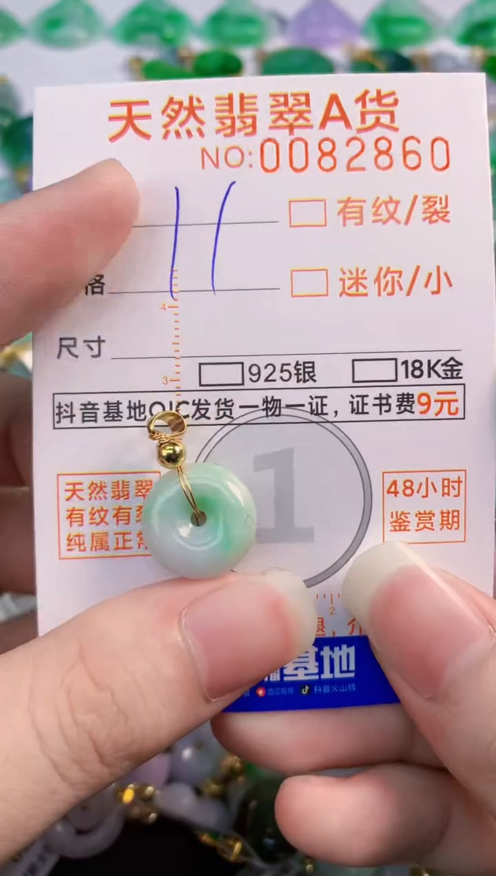 翡翠未镶嵌颈饰         1